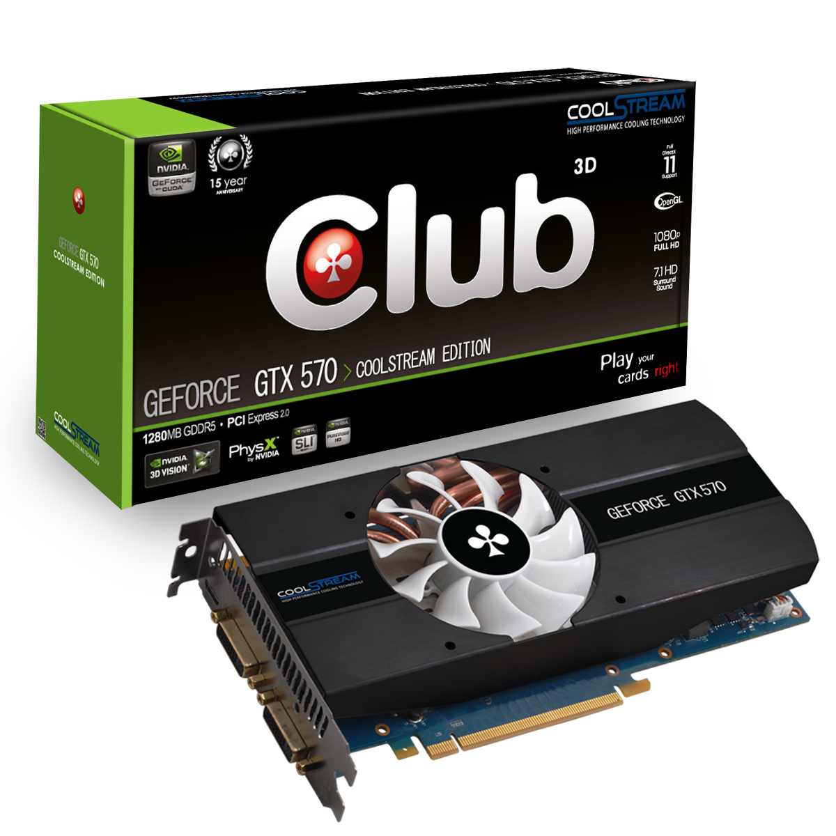 CLUB3D CGNX-X5780F graphics card NVIDIA GeForce GTX 570