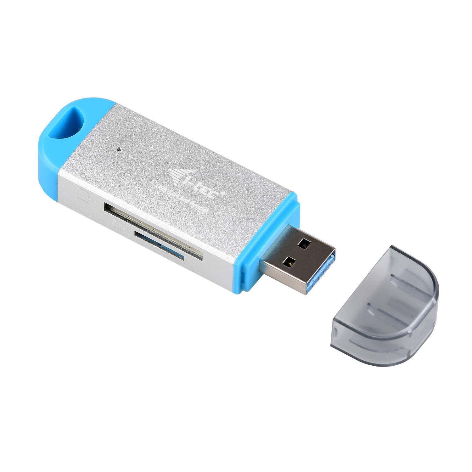 i-tec U3CRDUO-BL card reader USB 3.2 Gen 1 (3.1 Gen 1) Blue, Silver – image 2