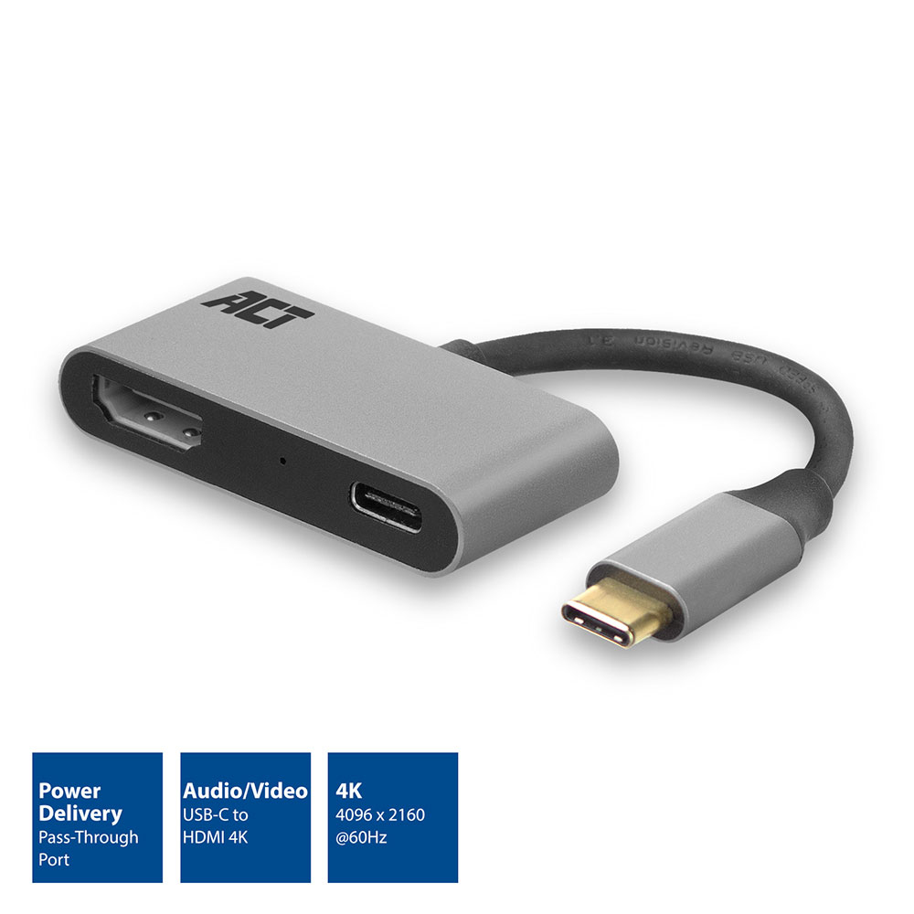 ACT AC7020 USB-C to HDMI adapter and PD pass through – image 1