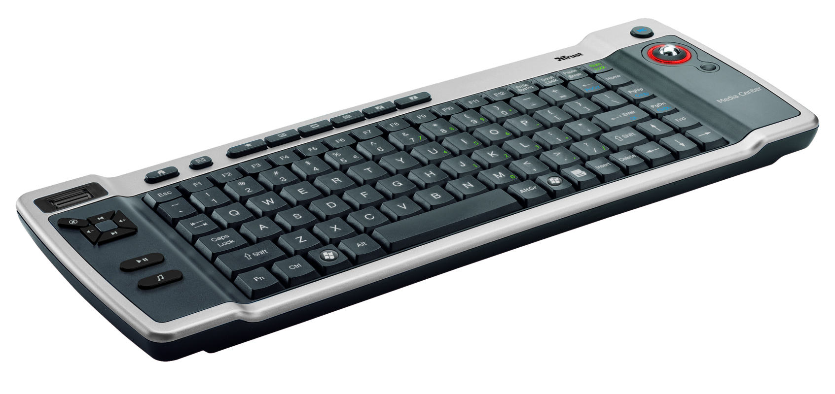 Trust Entertainment keyboard Home RF Wireless Portuguese Black, Grey