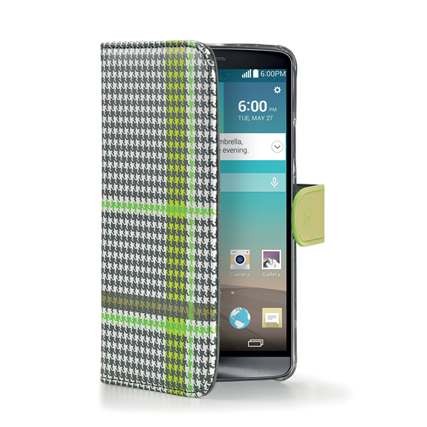 Celly PDPAGEG3GR mobile phone case Wallet case Black, Green, White