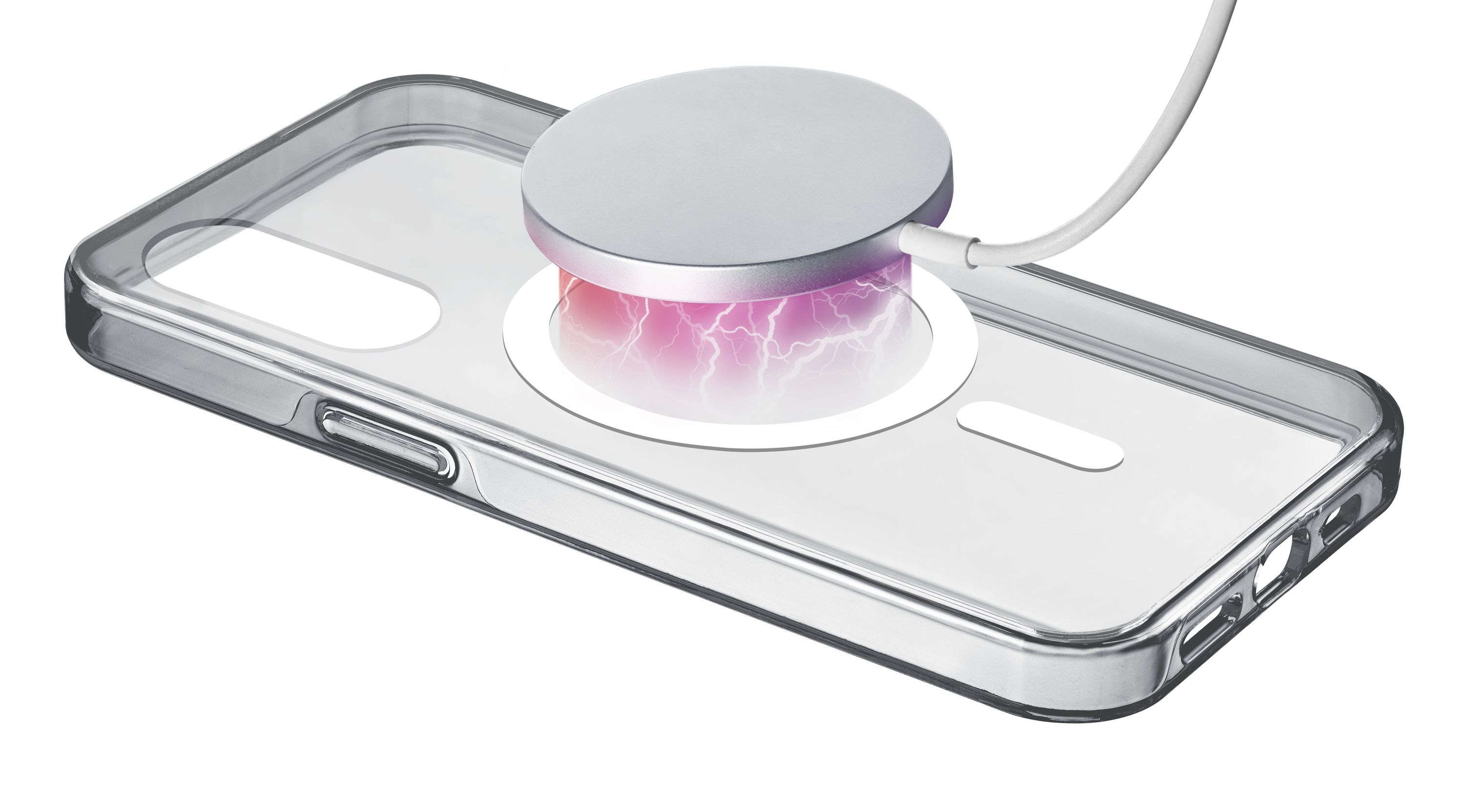 Cellularline Clear Mag - Galaxy S25 Edge Custodia rigida con bordi in gomma compatibile con ecosistema MagSafe