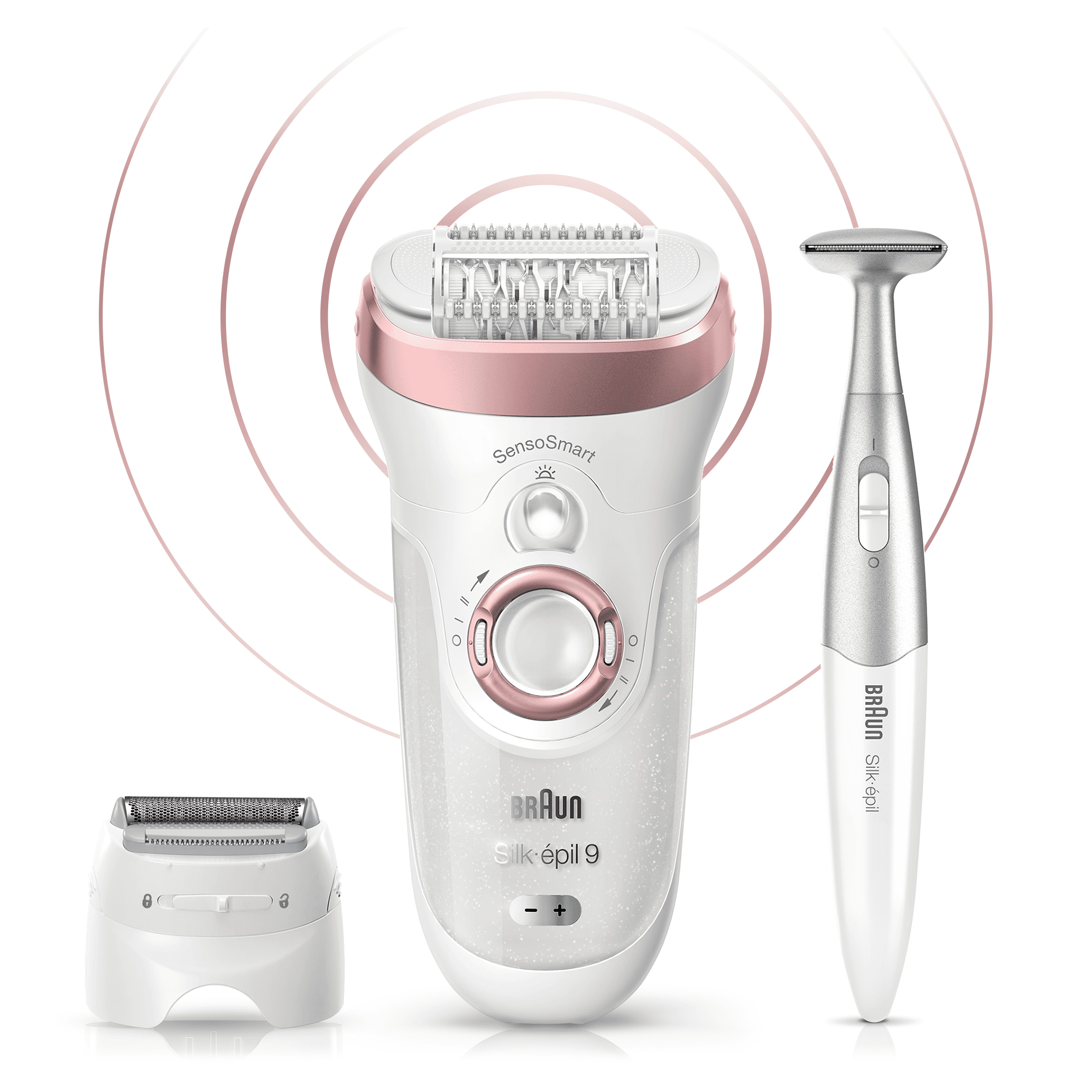 Braun Silk-épil 9 81646959 epilator 40 tweezers Rose gold, White – image 3