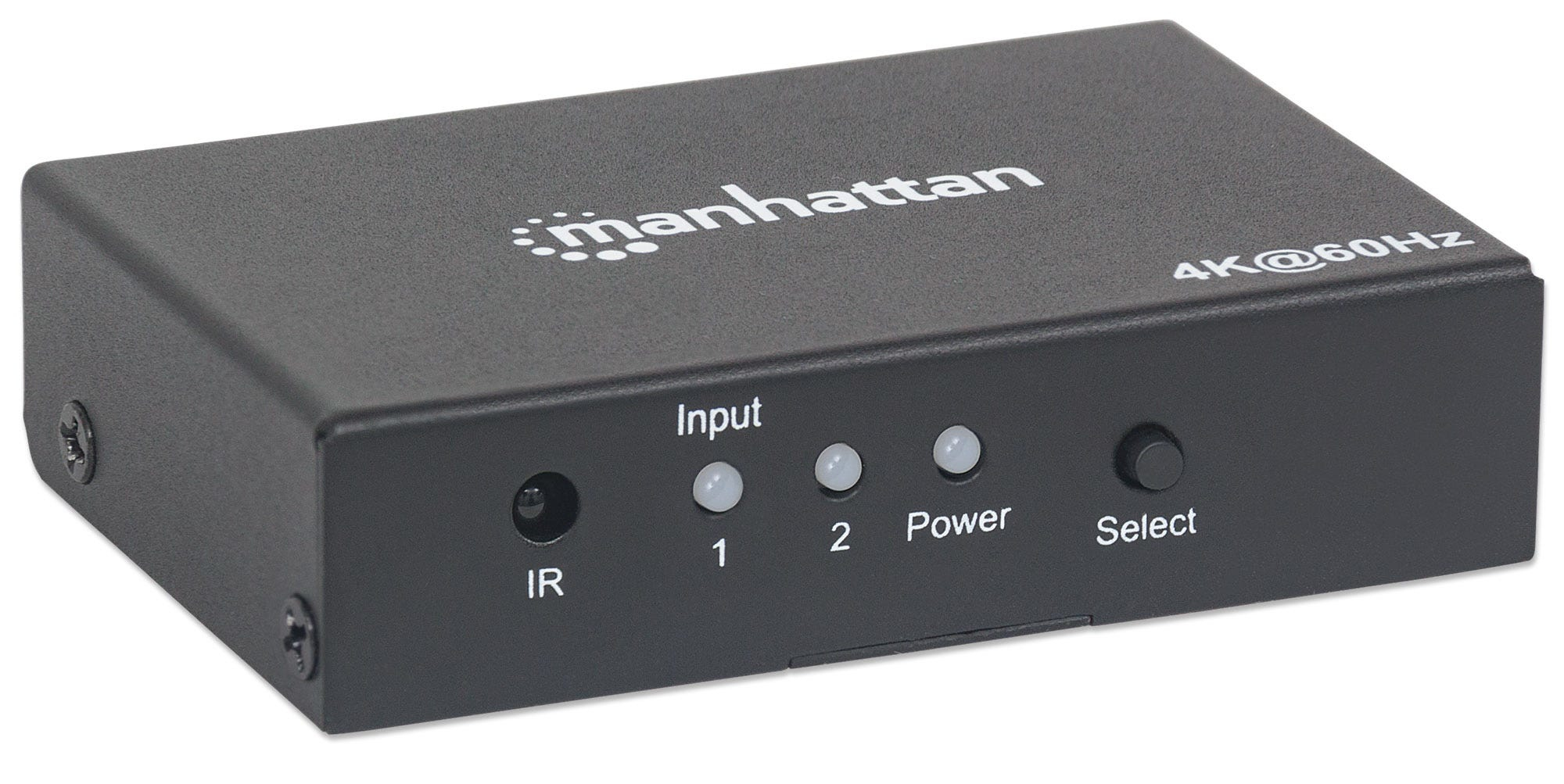 Manhattan HDMI Switch 2-Port, 4K@60Hz, Connects x2 HDMI sources to x1 display, Remote Control and Automatic and Manual Switching (via button), AC Powered (cable – image 2