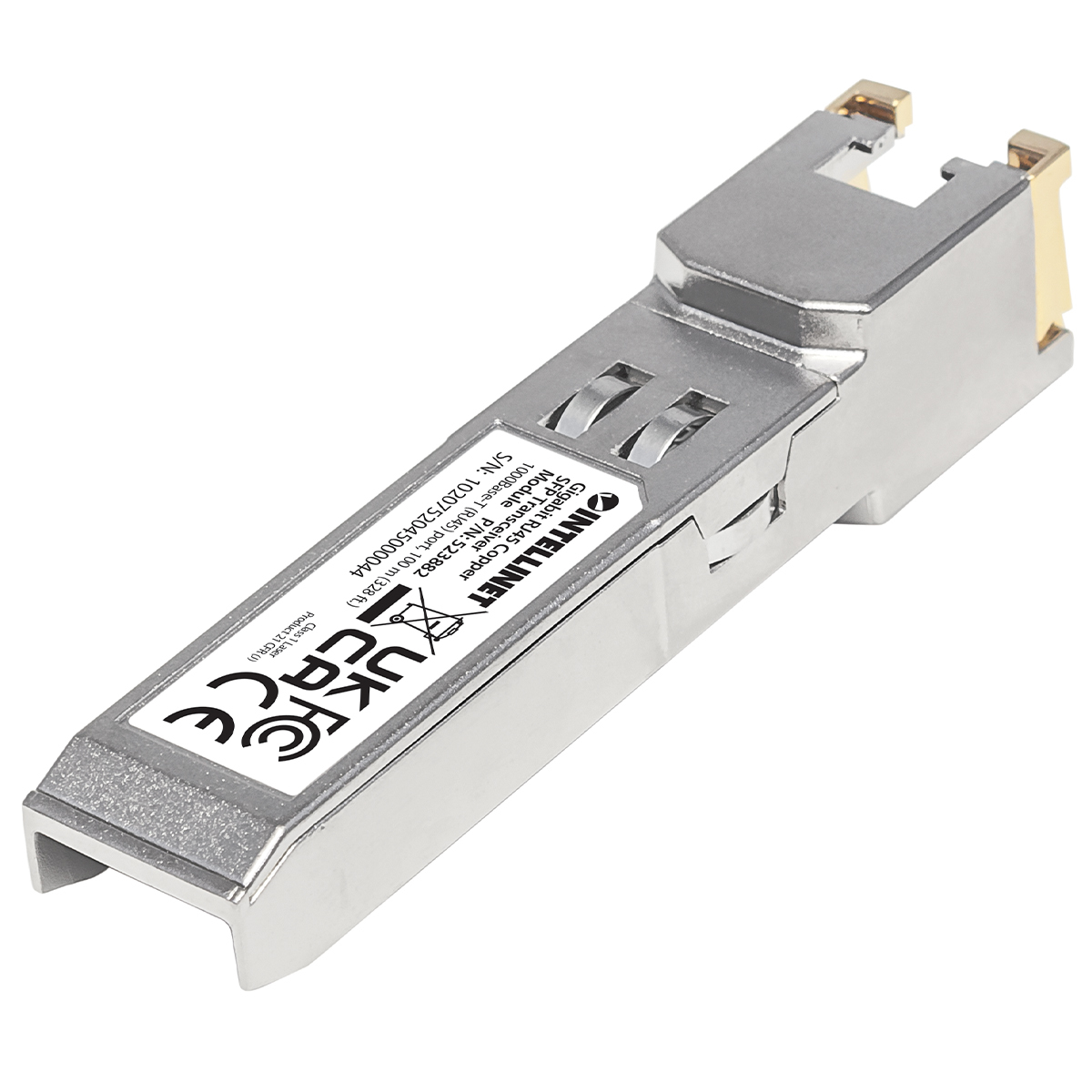 Intellinet Transceiver Module Optical, Gigabit RJ45 Copper SFP, 1000Base-T (RJ45) port, 100m, MSA Compliant, Equivalent to Cisco GLC-T, Ethernet, Fiber/Fibre, T – image 2