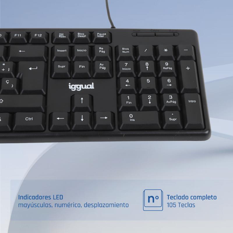 iggual IGG320853 keyboard Home USB QWERTY Spanish Black – image 3