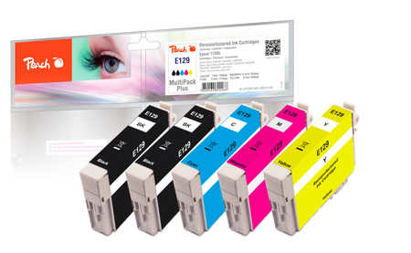 Peach 319192 ink cartridge 5 pc(s) Compatible Black, Cyan, Magenta, Yellow