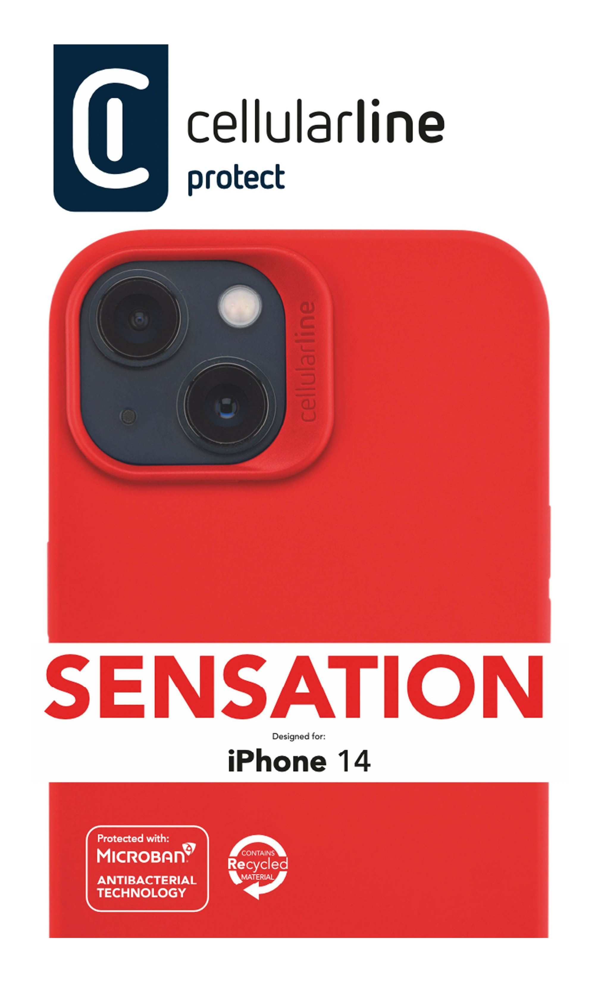 Cellularline Sensation - iPhone 14 Soft-touch silicone case with built-in Microban® antibacterial technology – image 6