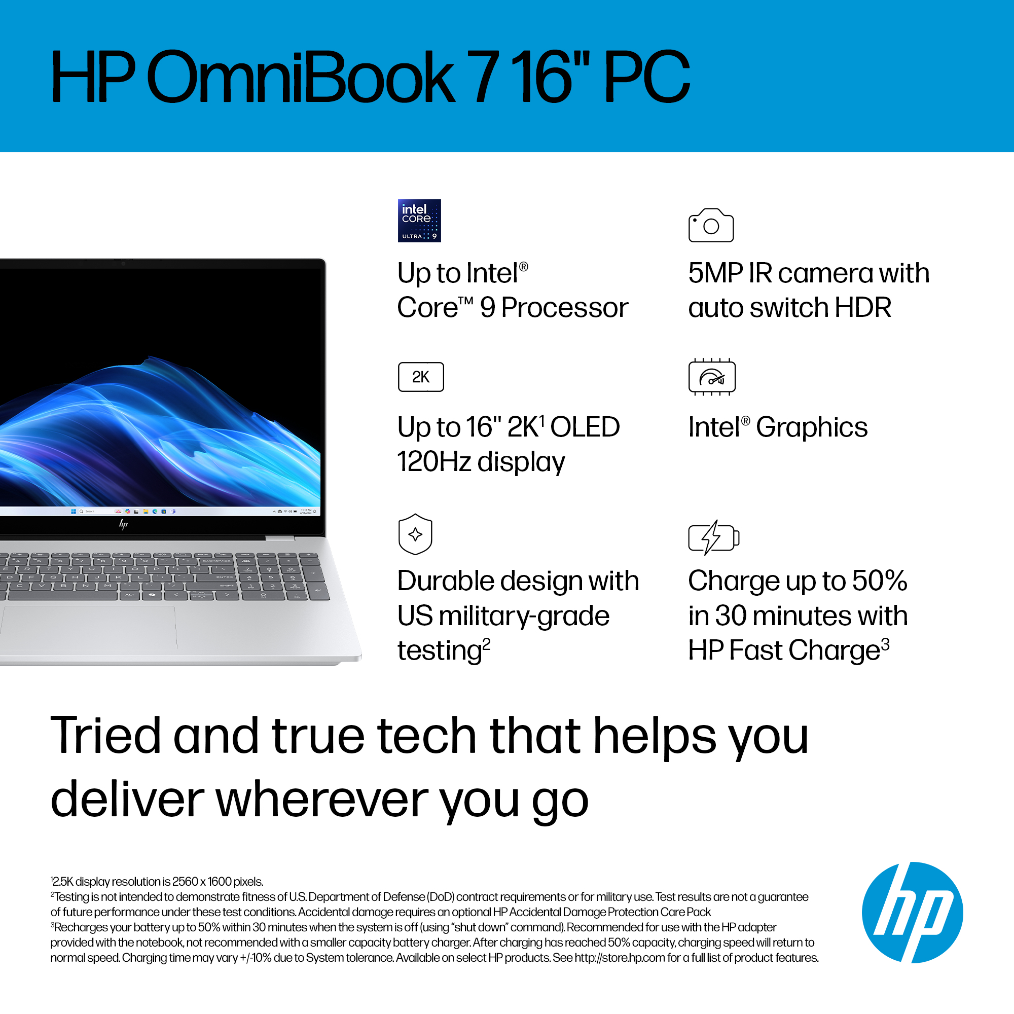 HP OmniBook 7 16-az0502sa Intel Core 5 210H Laptop 40.6 cm (16″) 2K 24 GB DDR5-SDRAM 1 TB SSD Wi-Fi 6E (802.11ax) Windows 11 Home Silver image 14