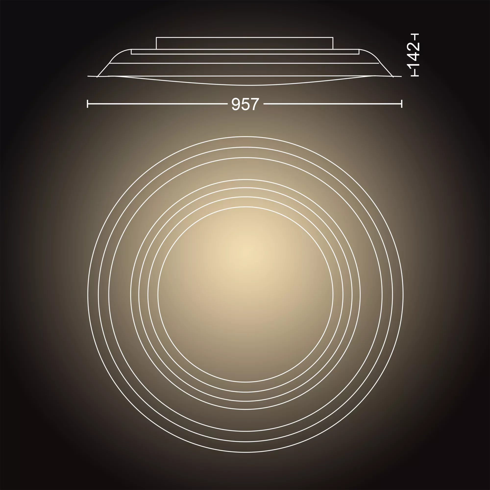 Philips by Signify Philips Hue White ambience 4503648C6 Smart ceiling light Bluetooth/Zigbee – image 3