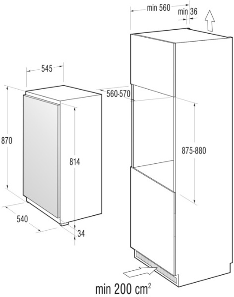 Gorenje RBI4091AW combi-fridge Built-in – image 2