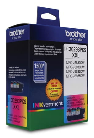 Brother LC30293PKS ink cartridge 3 pc(s) Original Extra (Super) High Yield Cyan, Magenta, Yellow – image 3