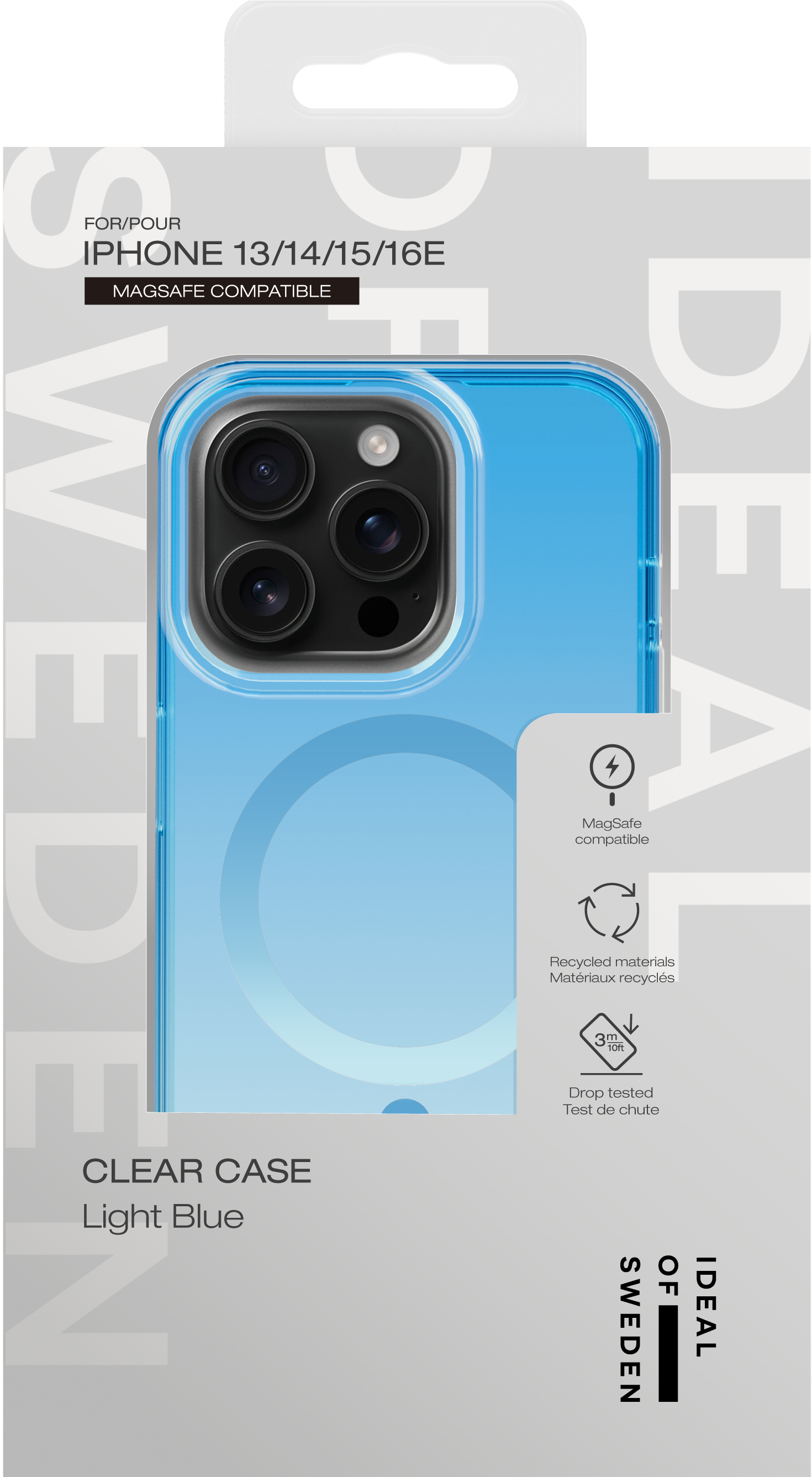 iDeal of Sweden Clear Case MagSafe iPhone 13 / 14 / 15 / 16e Light Blue – image 2