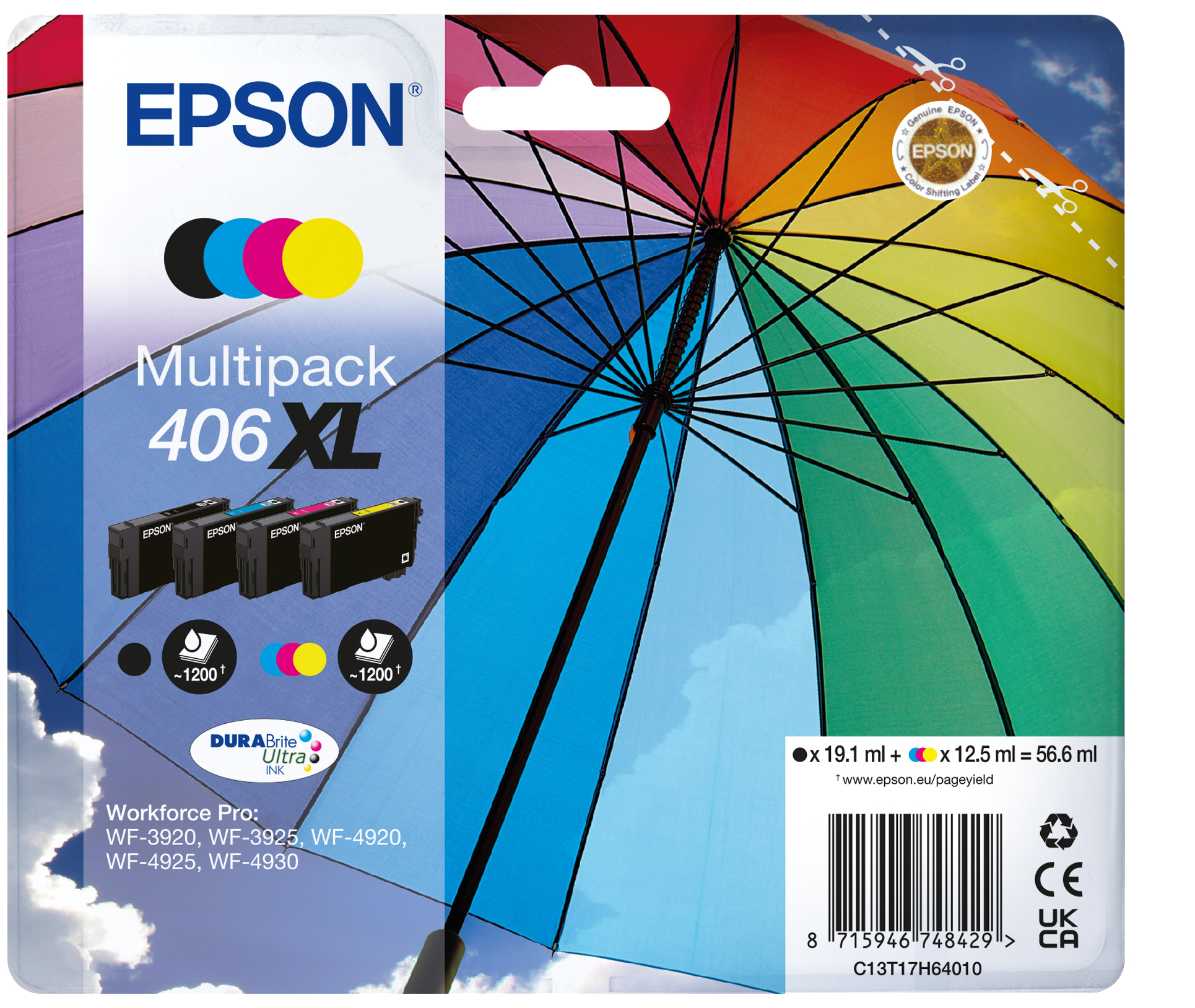 Epson Multipack 4-colour 406XL Umbrella DURABr – image 1