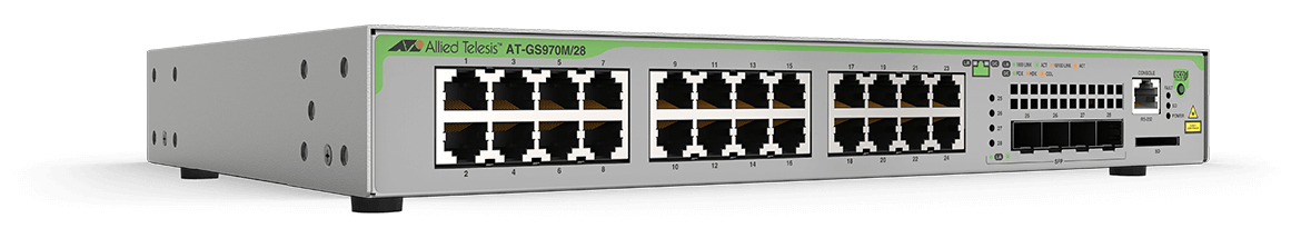 Allied Telesis AT-GS970M/28 network switch Managed L3 Gigabit Ethernet (10/100/1000) 1U Grey