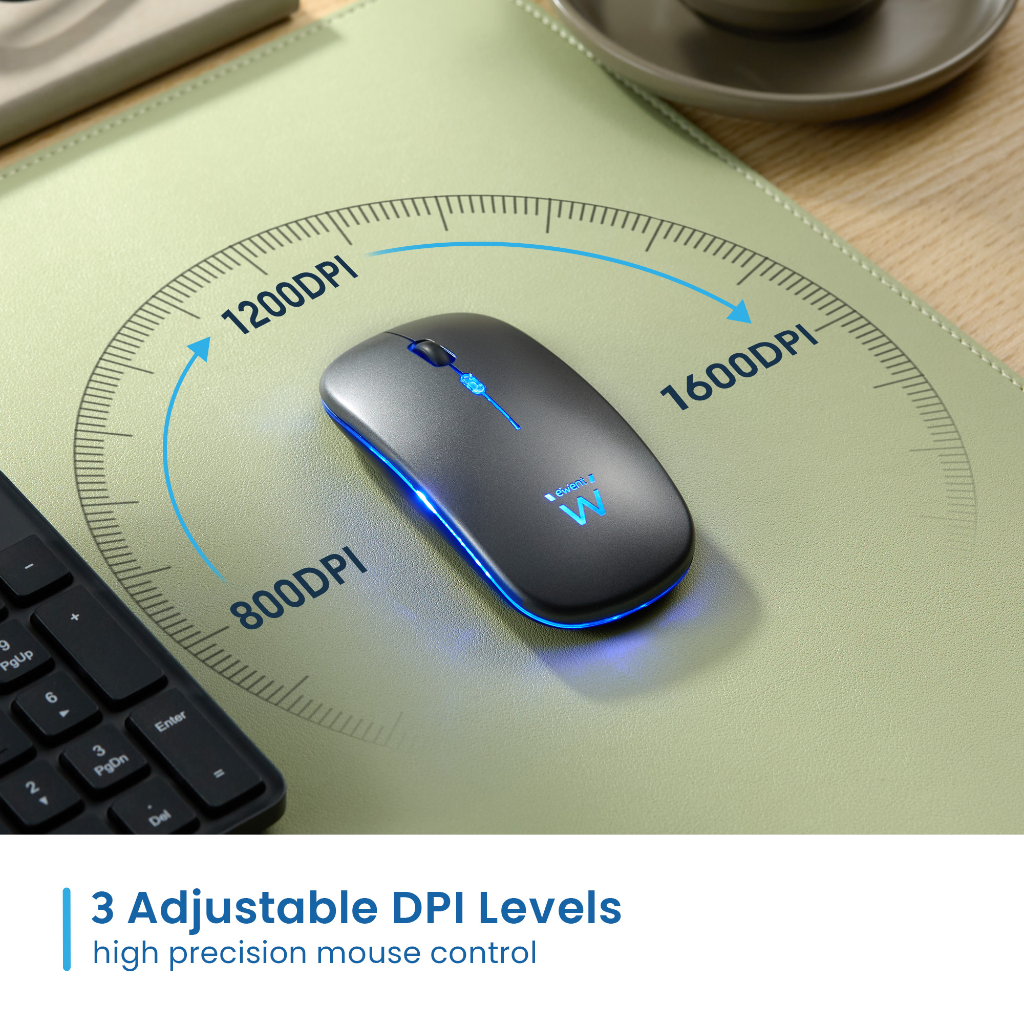 Ewent EW3242 mouse Universal Ambidextrous RF Wireless + Bluetooth Optical 1600 DPI – image 6