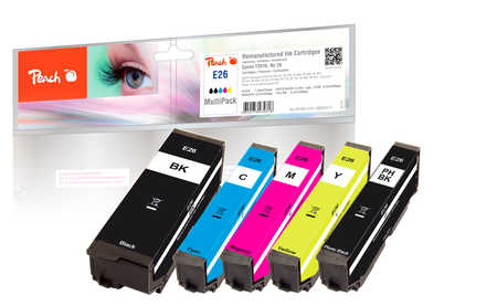 Peach 320171 ink cartridge Black, Coral, Magenta, Photo black, Yellow