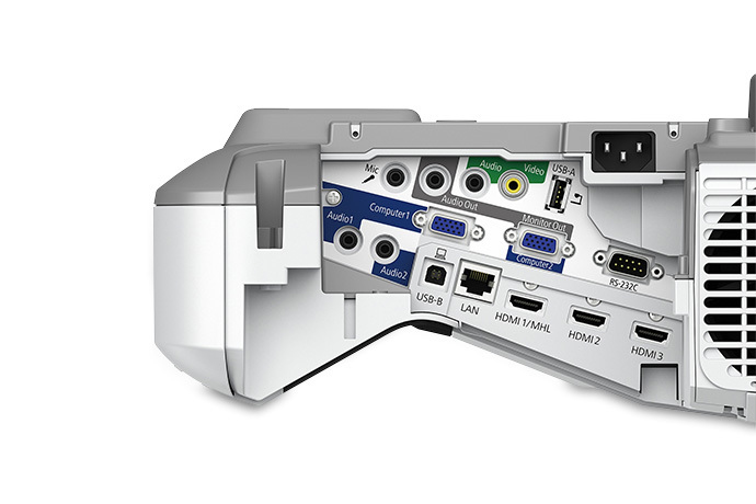 Epson PowerLite 680 Ultra short throw projector 3500 ANSI lumens 3LCD XGA (1024x768) Grey, White – image 2