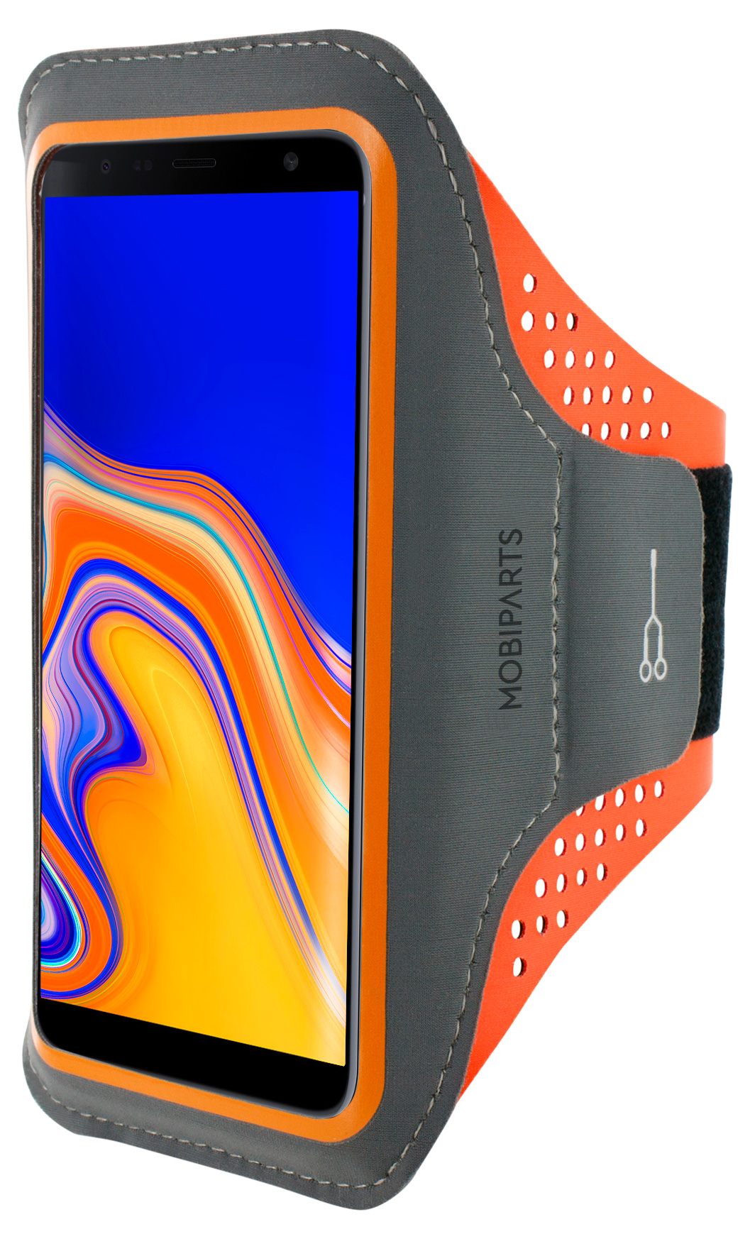 Mobiparts Comfort Fit Sport Armband Samsung Galaxy J4 Plus (2018) Neon Orange
