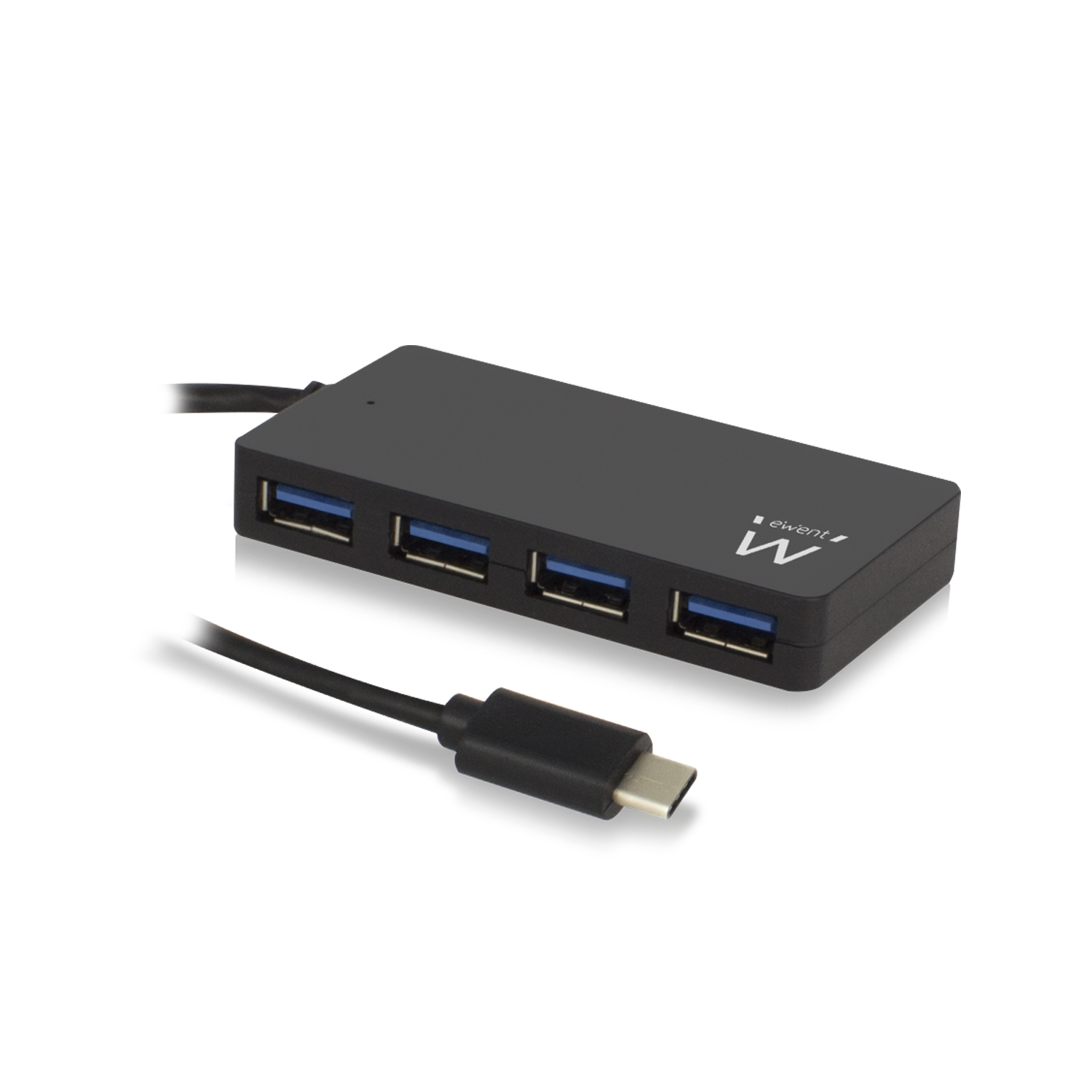 Ewent EW1135 interface hub USB 3.2 Gen 1 (3.1 Gen 1) Type-C 5000 Mbit/s Black