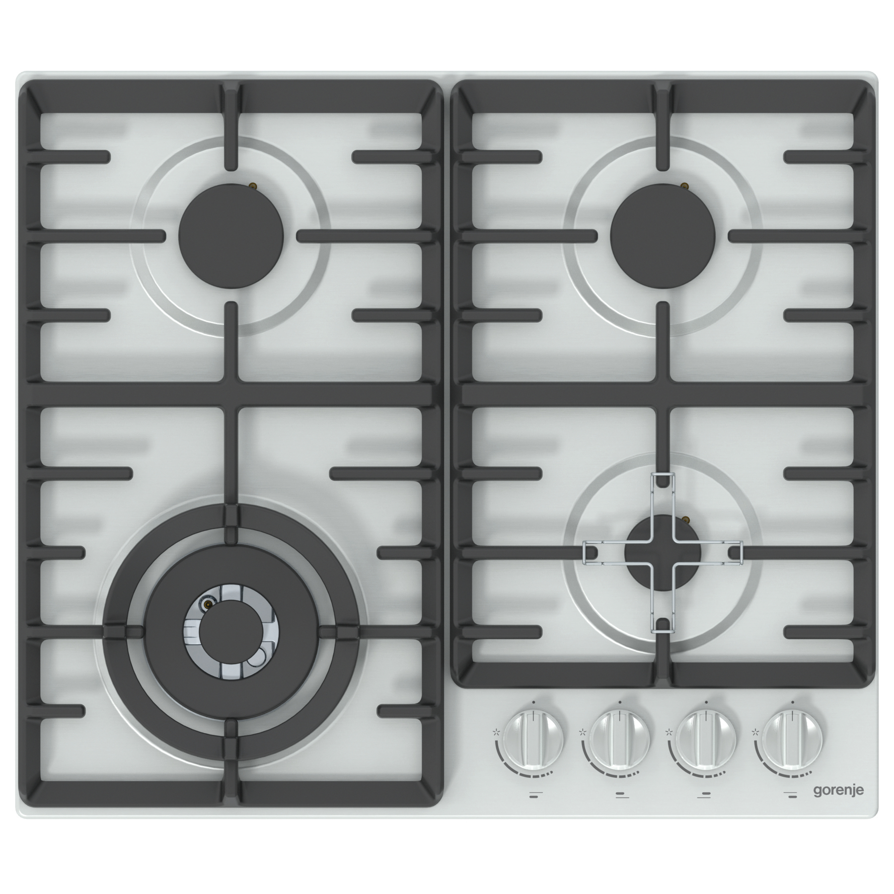 Gorenje GW641X Black, Stainless steel Built-in Gas 4 zone(s) – image 1