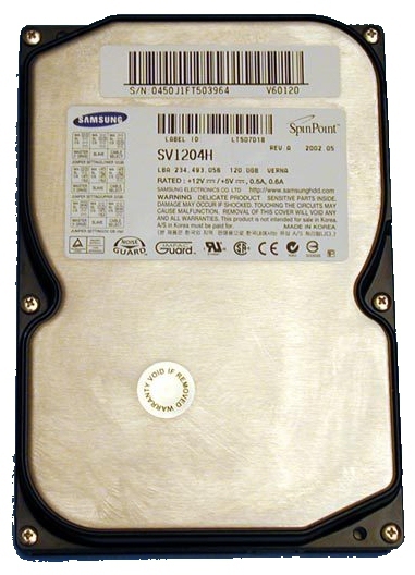 Samsung SV1204H internal hard drive