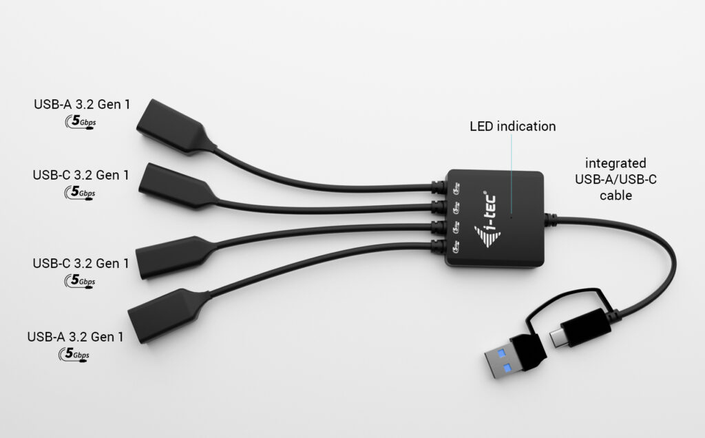 i-tec USB-C/USB-A Cable HUB 4 port (2x USB-C, 2x USB-A) – image 6