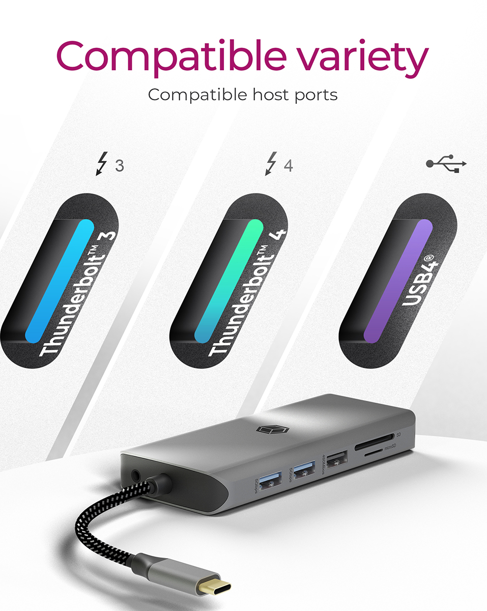 ICY BOX IB-DK4061-CPD Wired USB 3.2 Gen 1 (3.1 Gen 1) Type-C Grey – image 6
