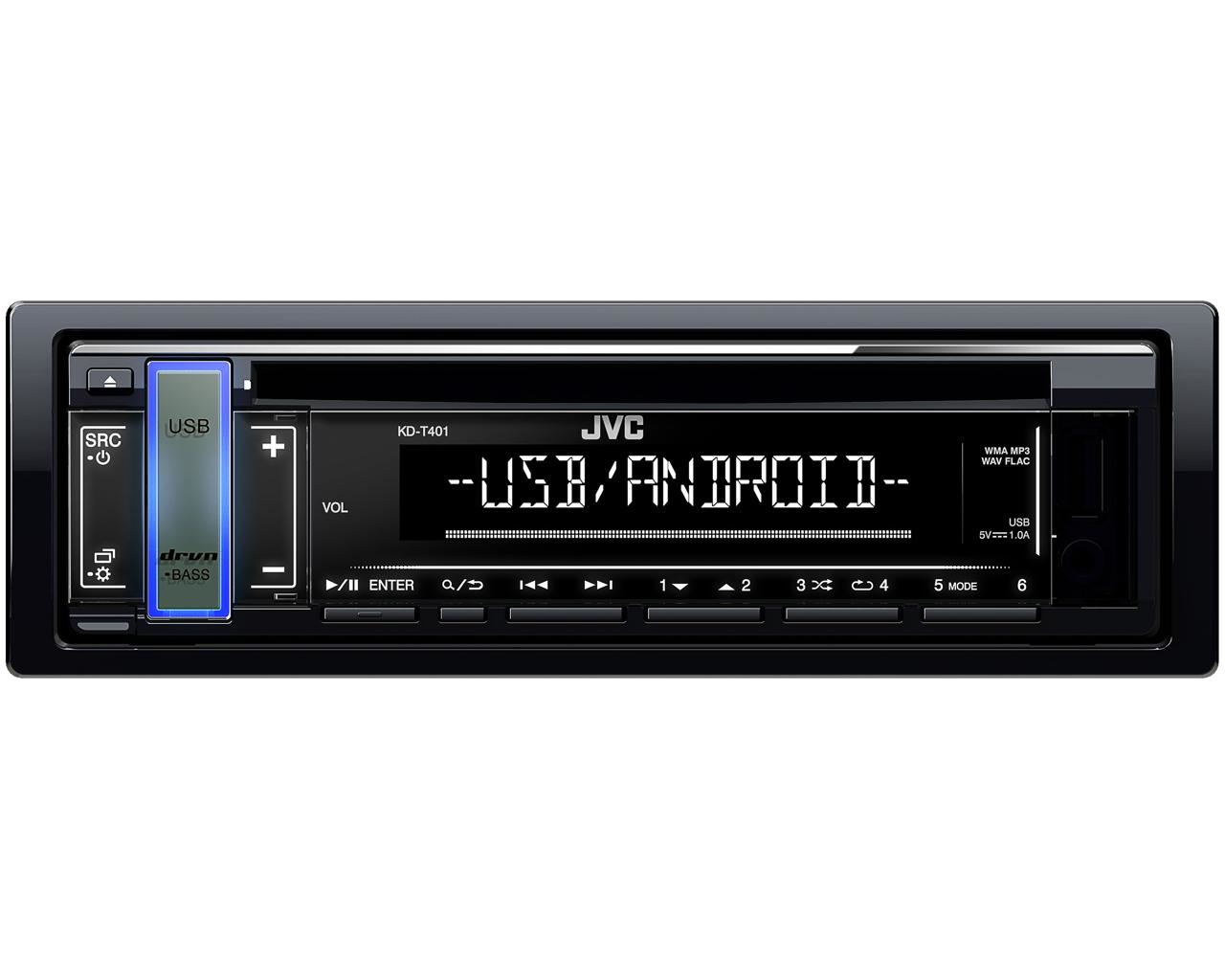 JVC KD-T401 1-DIN CD Receiver – image 2