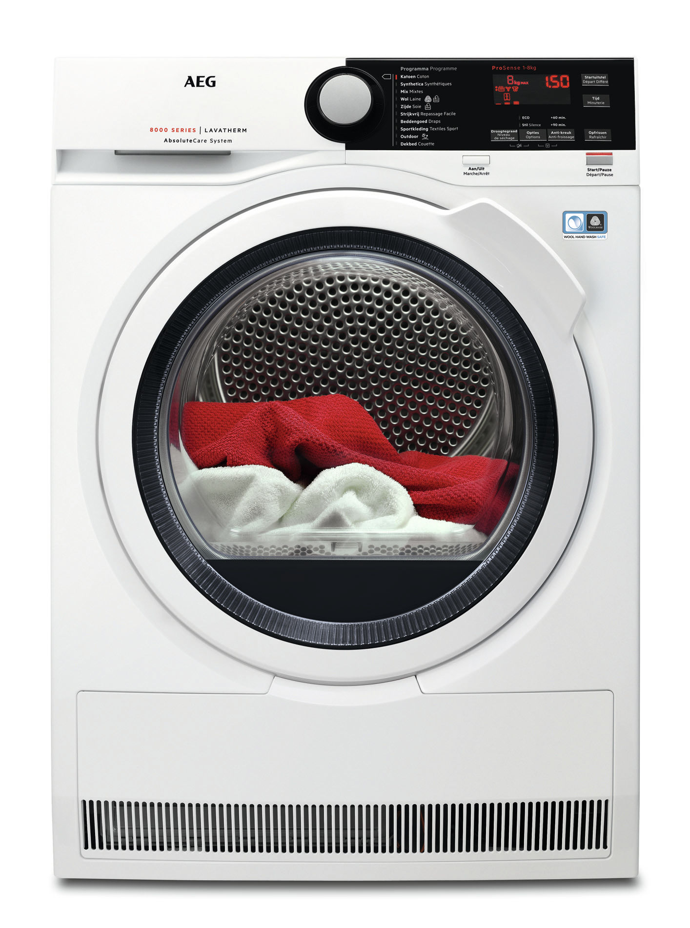 AEG T8DBE84W tumble dryer Freestanding Front-load