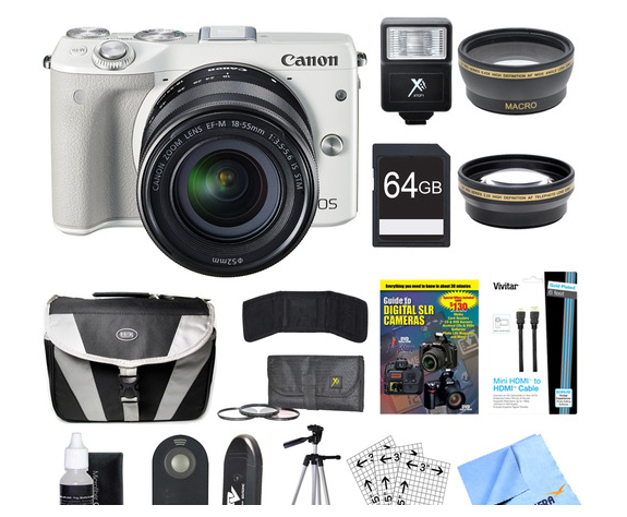 Canon M3 + EF-M 18-55mm + 64GB Deluxe Bundle – image 5