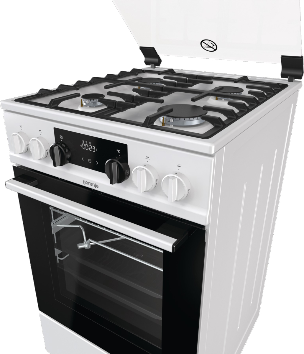 Gorenje KS5350WF Freestanding cooker Electric Gas Black, White – image 5