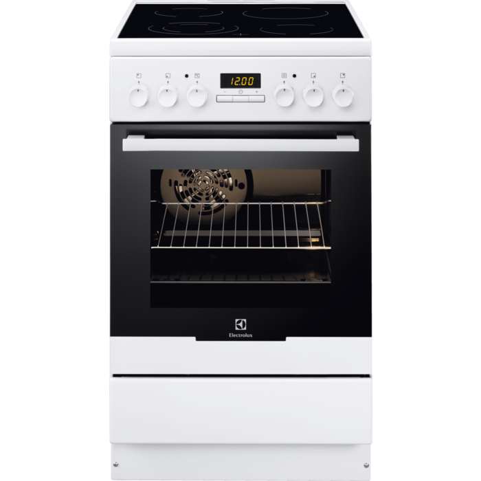 Electrolux FEH50G3 Freestanding cooker Electric Ceramic hob Black, White