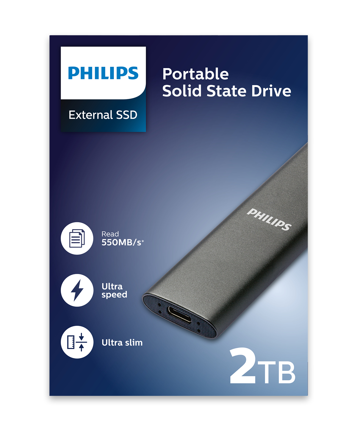 Philips FM02SS030P/00 external solid state drive 2 TB USB Type-C 3.2 Gen 1 (3.1 Gen 1) Grey image 3