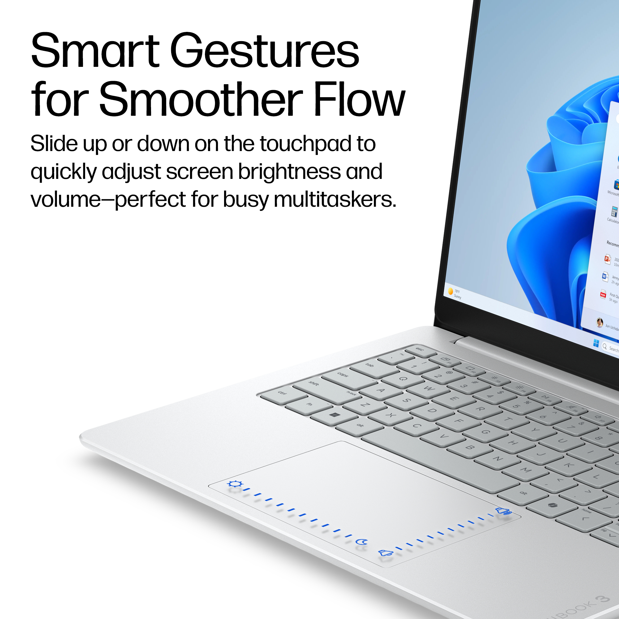 HP OMNIBOOK 3 NGAI 14-HZ0007NAX Copilot+ PC Snapdragon X1-26-100 Laptop 35.6 cm (14″) 2K 8 GB LPDDR5x-SDRAM 512 GB SSD Wi-Fi 6E (802.11ax) Windows 11 Home Silver image 8