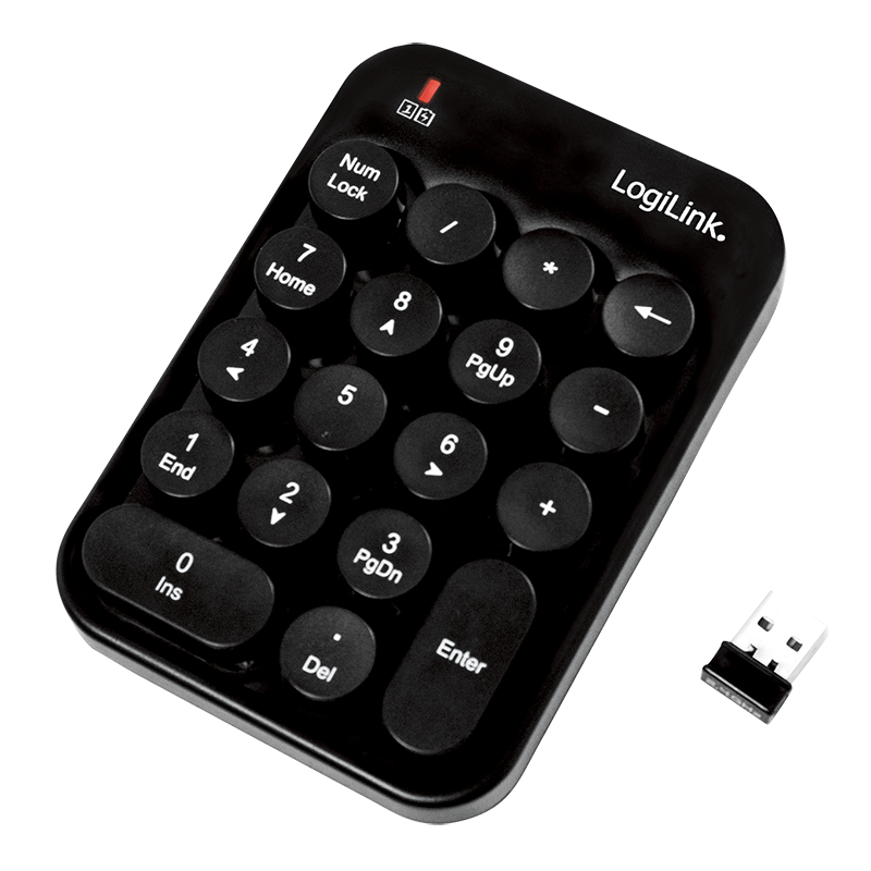LogiLink ID0173 numeric keypad Universal RF Wireless Black – image 3