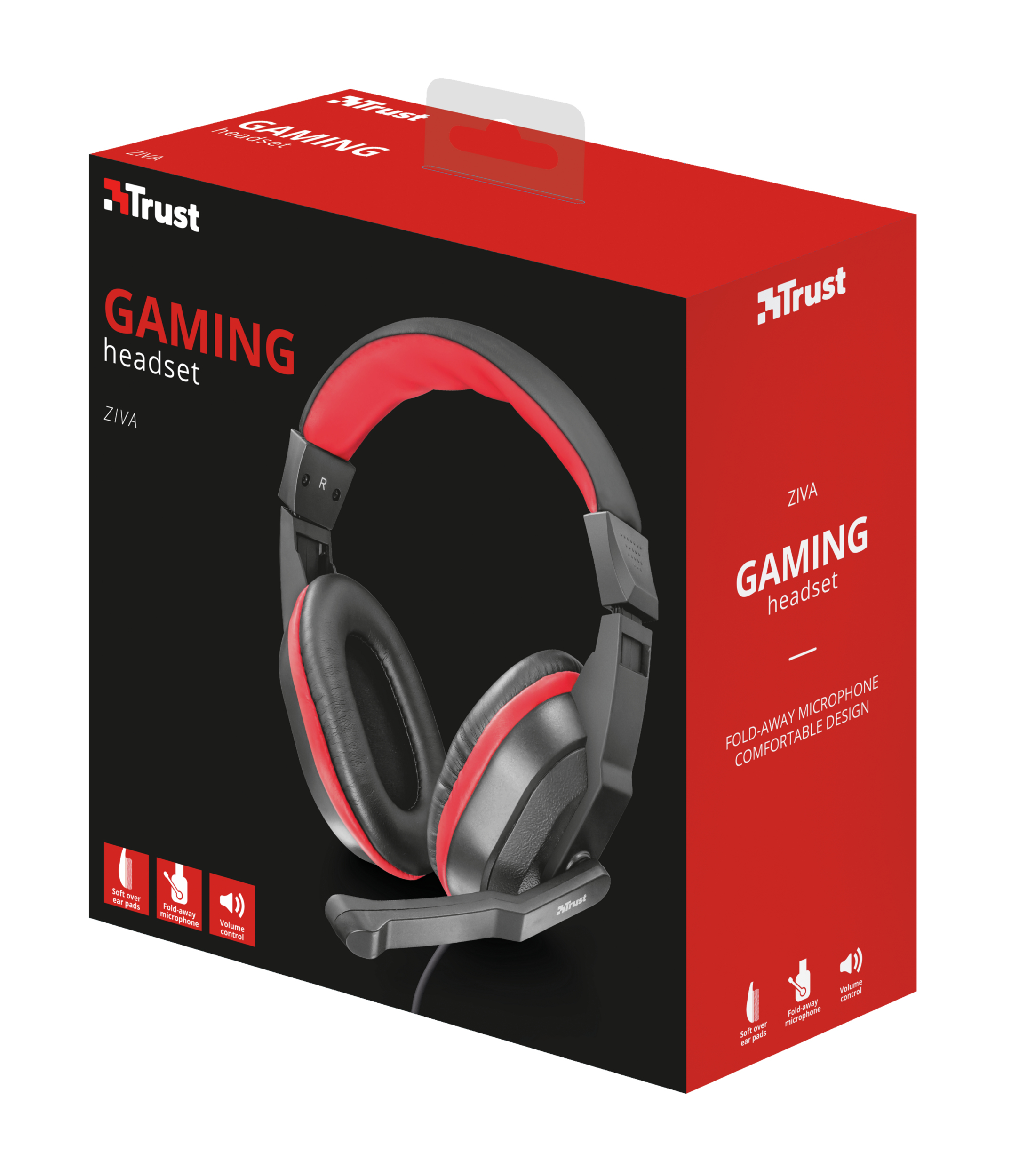 Trust 21953 headphones/headset Wired Head-band Gaming Black, Red – image 4