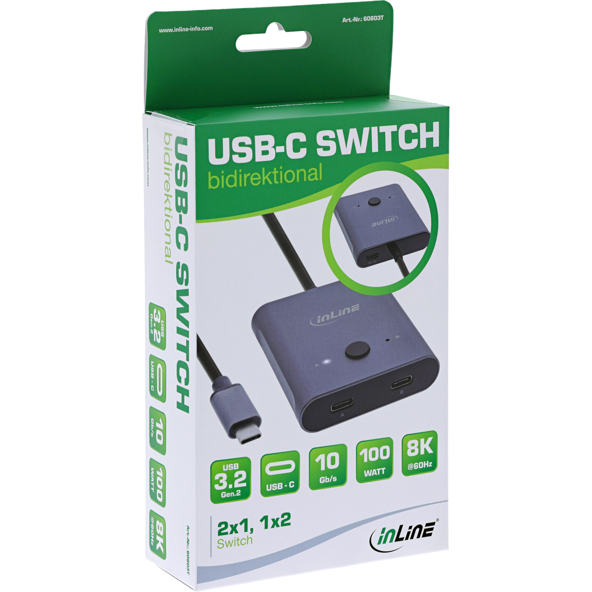 InLine USB-C switch, bidirectional switch – image 5
