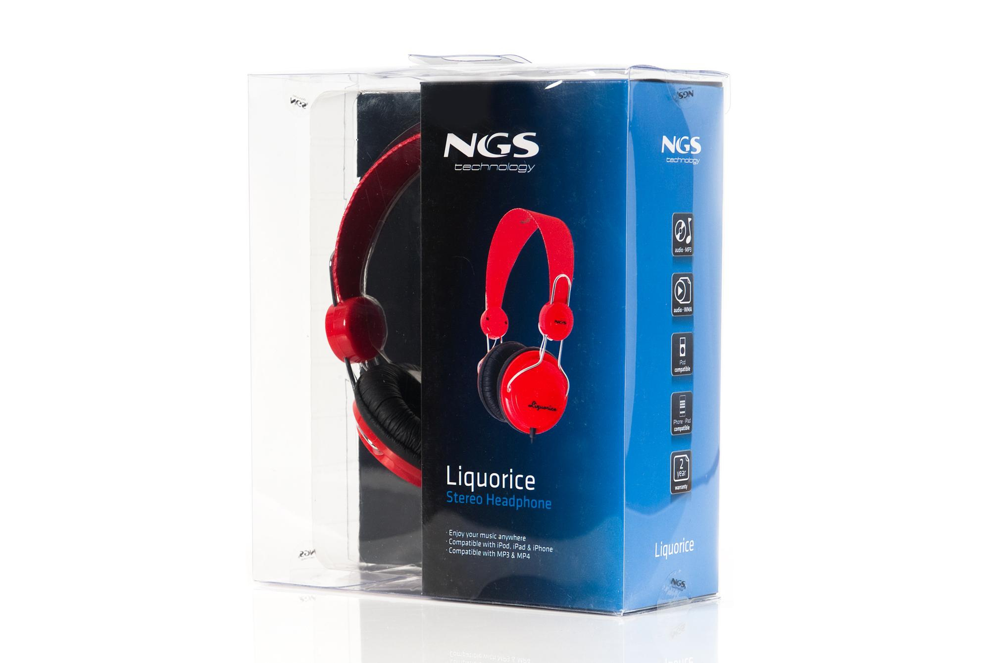 NGS Liquorice Headphones Wired Black, Red – image 8