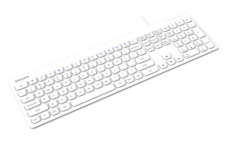 Philips 2000 series SPK6217W/93 keyboard Universal USB QWERTY English White – image 3