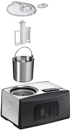 Resim Unold 48806 Kompresörlü Dondurma Makinesi - 1.5 L Kapasite, Siyah/Paslanmaz Çelik