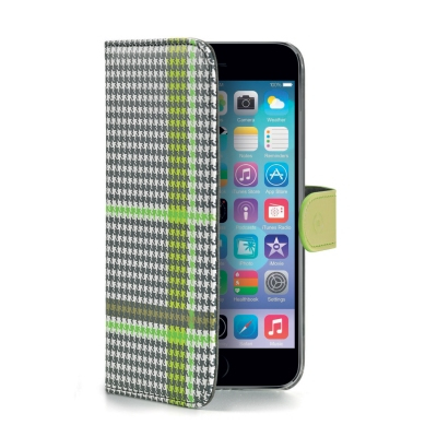 Celly PDPAGEIPH6GR mobile phone case Folio Green, Grey – image 1