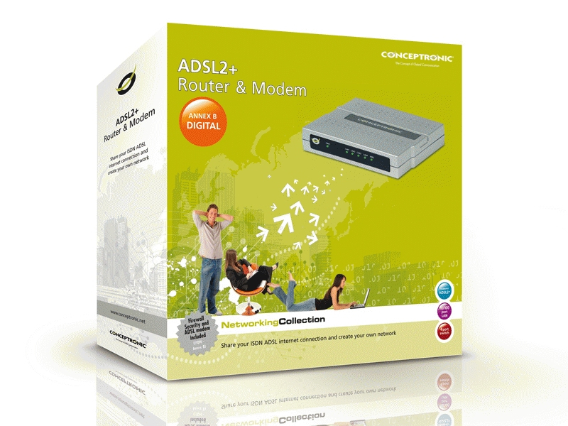 Conceptronic ADSL2+ Router & Modem – image 2