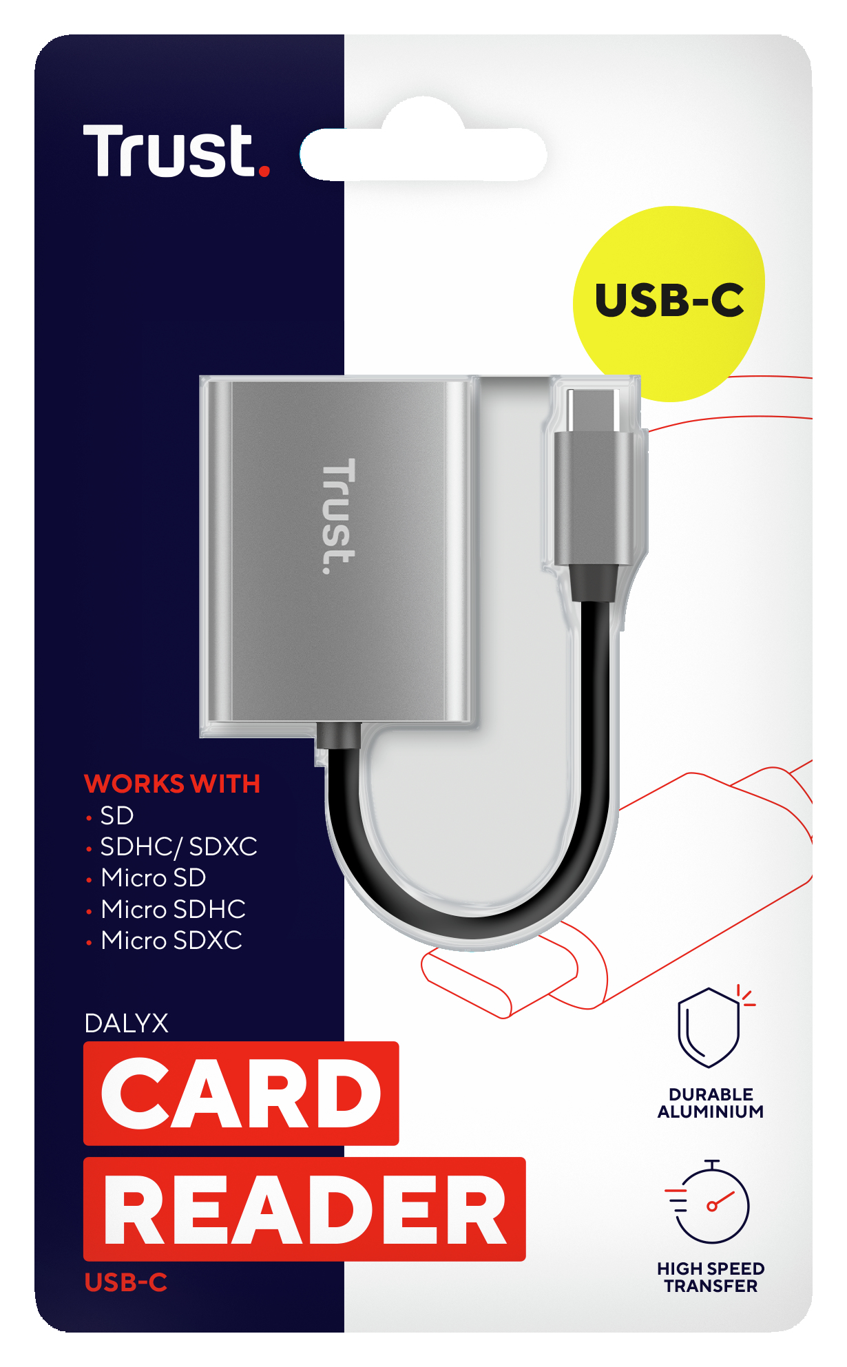 Trust 24136 card reader USB 3.2 Gen 1 (3.1 Gen 1) Type-C Aluminium – image 5