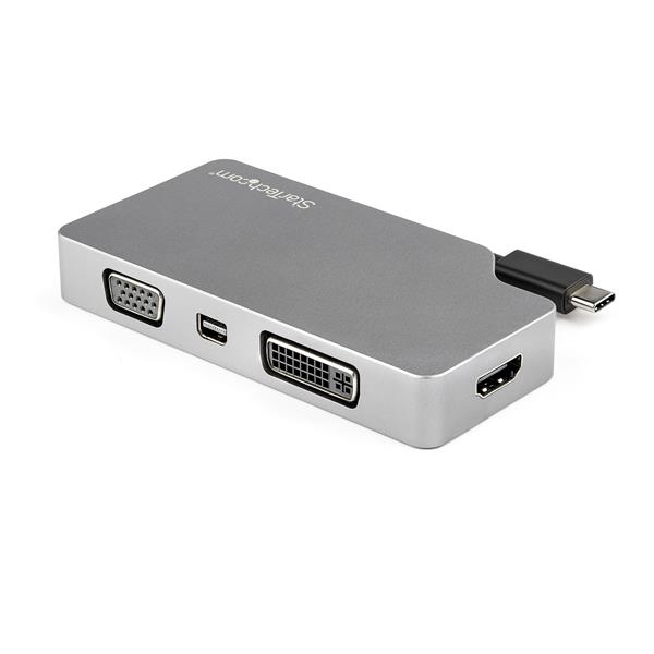 StarTech.com USB C Multiport Video Adapter with HDMI, VGA, Mini DisplayPort or DVI - USB Type C Monitor Adapter to HDMI 1.4 or mDP 1.2 (4K) - VGA or DVI (1080p) – image 2