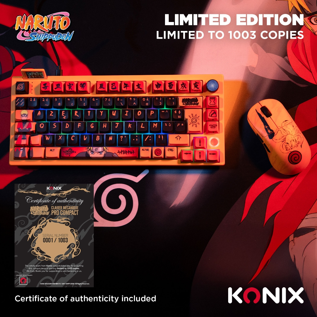 Konix Naruto 80389000009 keyboard Gaming RF Wireless + Bluetooth Orange – image 9