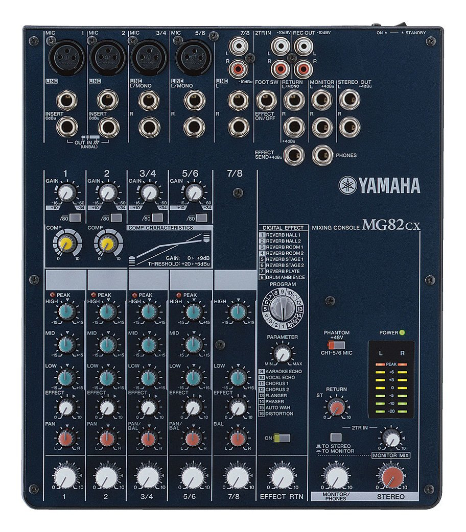 Yamaha MG82CX audio mixer 8 channels
