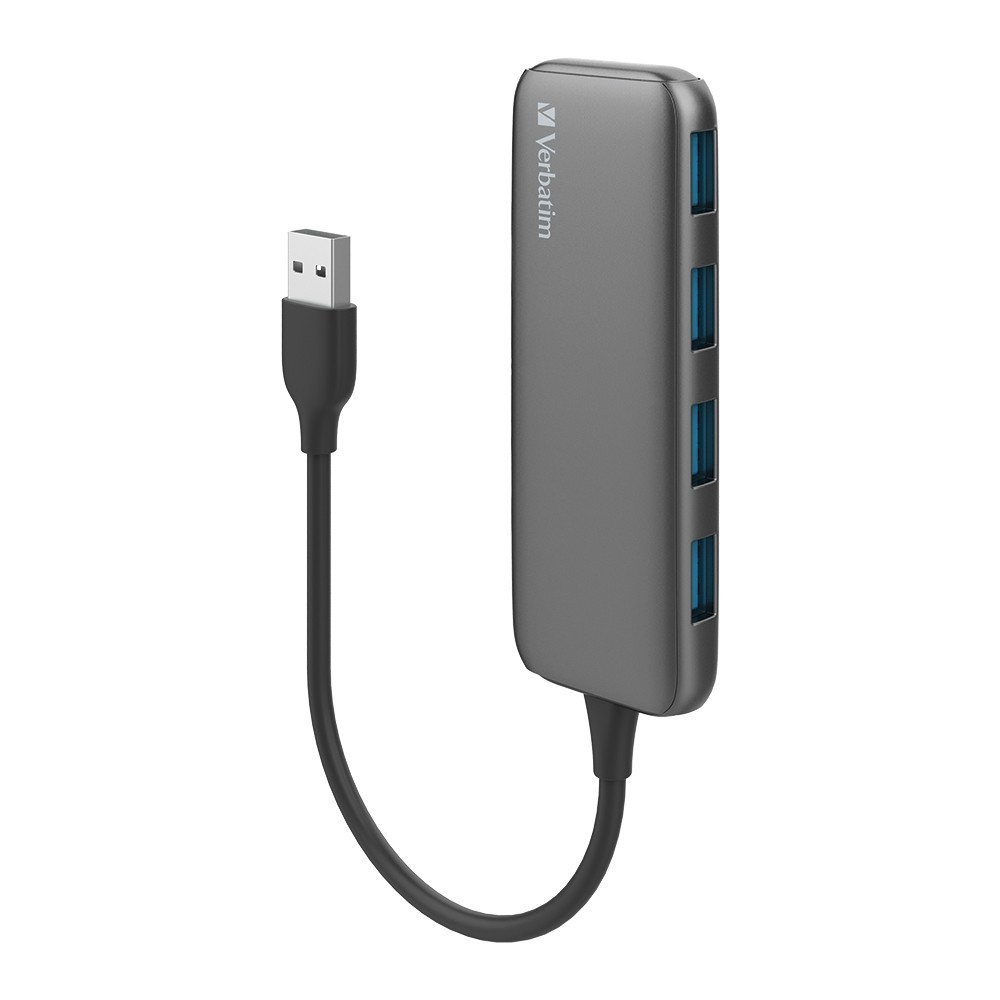 Verbatim 66602 interface hub USB 3.2 Gen 1 (3.1 Gen 1) Type-A 5000 Mbit/s Grey – image 1