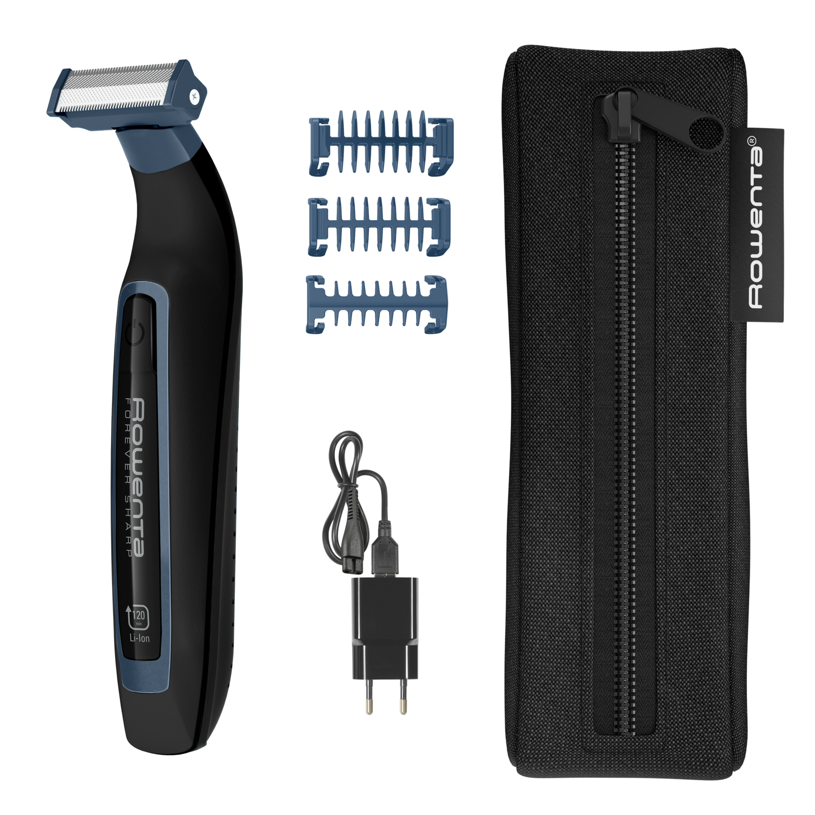 Rowenta TN6011F0 beard trimmer Battery 3 Black, Blue – image 2