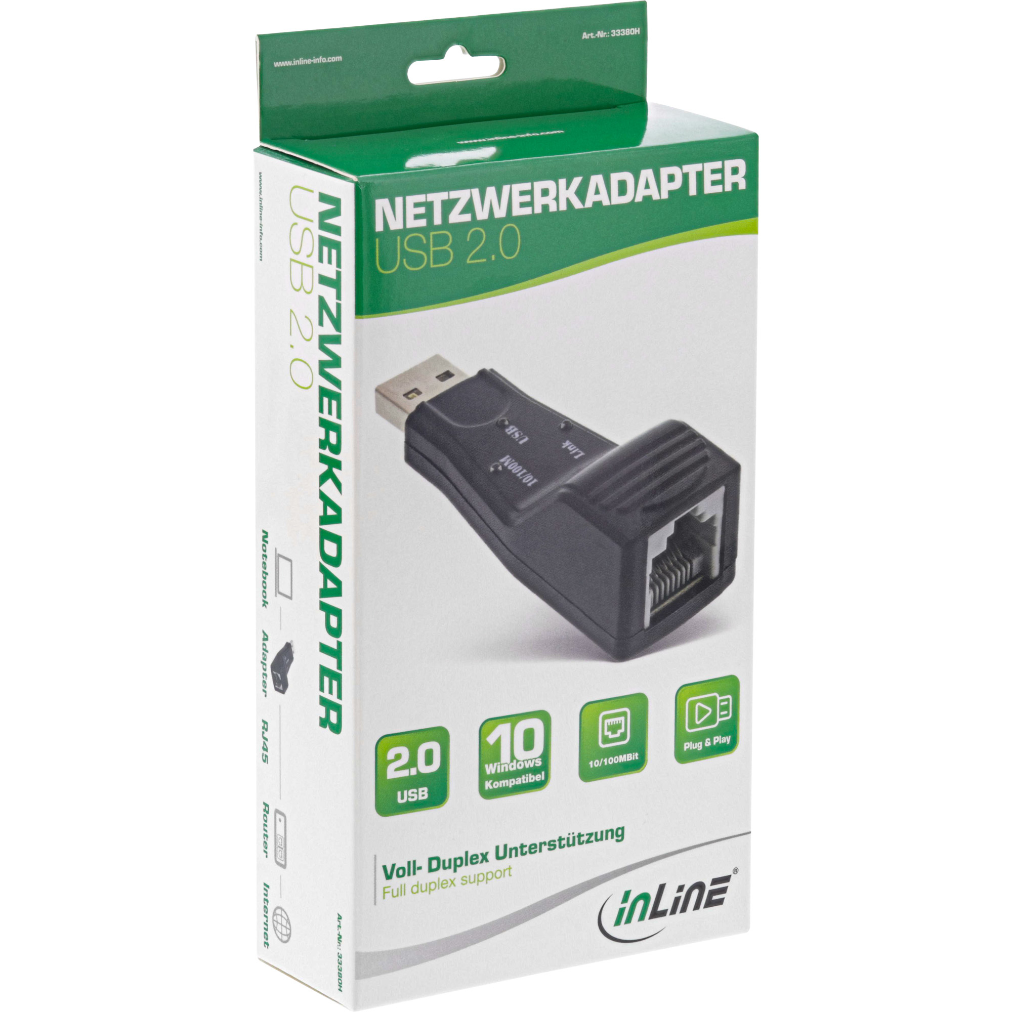 InLine USB 2.0 Network Adapter 10 / 100MBit – image 3